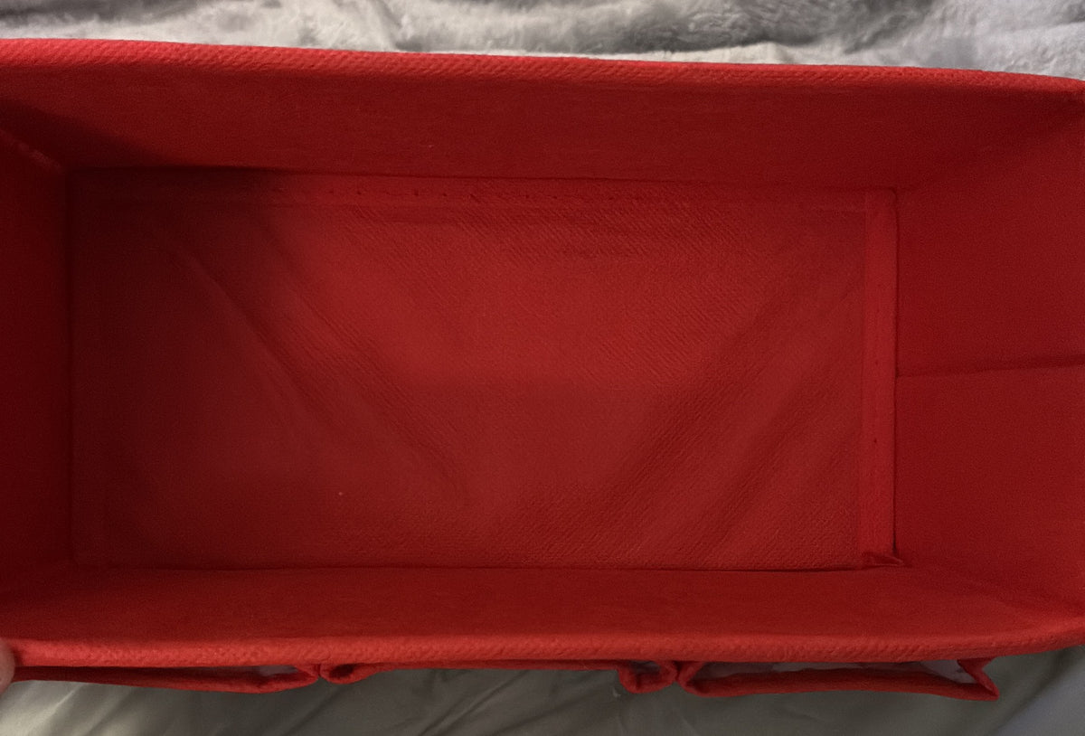 HELLO KITTY PRINTED RED/WHITE 3 POCKET COLLAPASABLE STORAGE CONTAINER