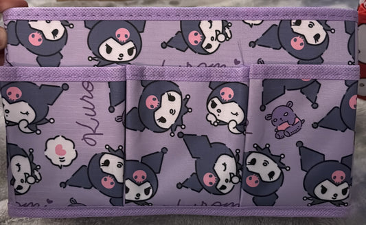 KUROMI PRINTED PURPLE/WHITE 3 POCKET COLLAPASABLE STORAGE CONTAINER